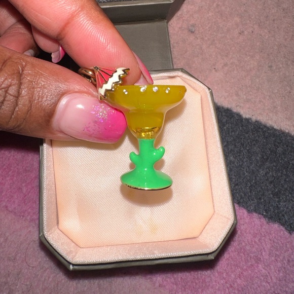 Juicy Couture Jewelry - Juicy Couture Delicious Green Margarita Cocktail - Cactus Glass Charm, NWOT